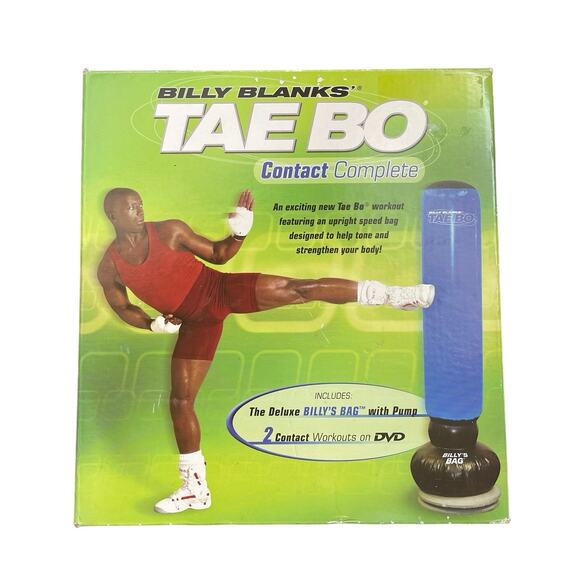 NEW BILLY BANKS TAE BO Contact Complete 2 DVD Set Billy’s Bag With Pump - Picture 1 of 4